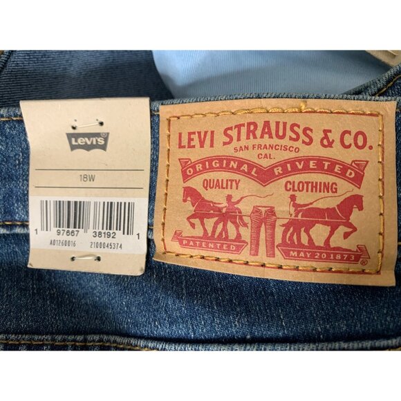 Levis 311 Shaping Skinny Capri Crop Jeans 18W Plus Stellar Stretch Denim 8739 - Picture 14 of 15